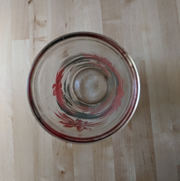 Poinsettia Christmas glass vase - Picture 6 of 7